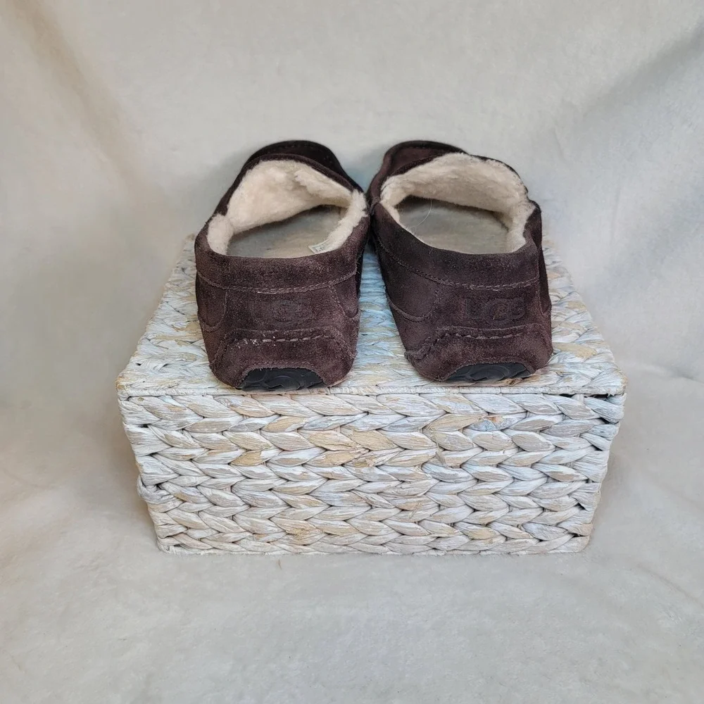 Ugg Ascot Loafer Outdoor Moccasin Brown Suede Casual Cabincore Men's 12 Sherpa‎