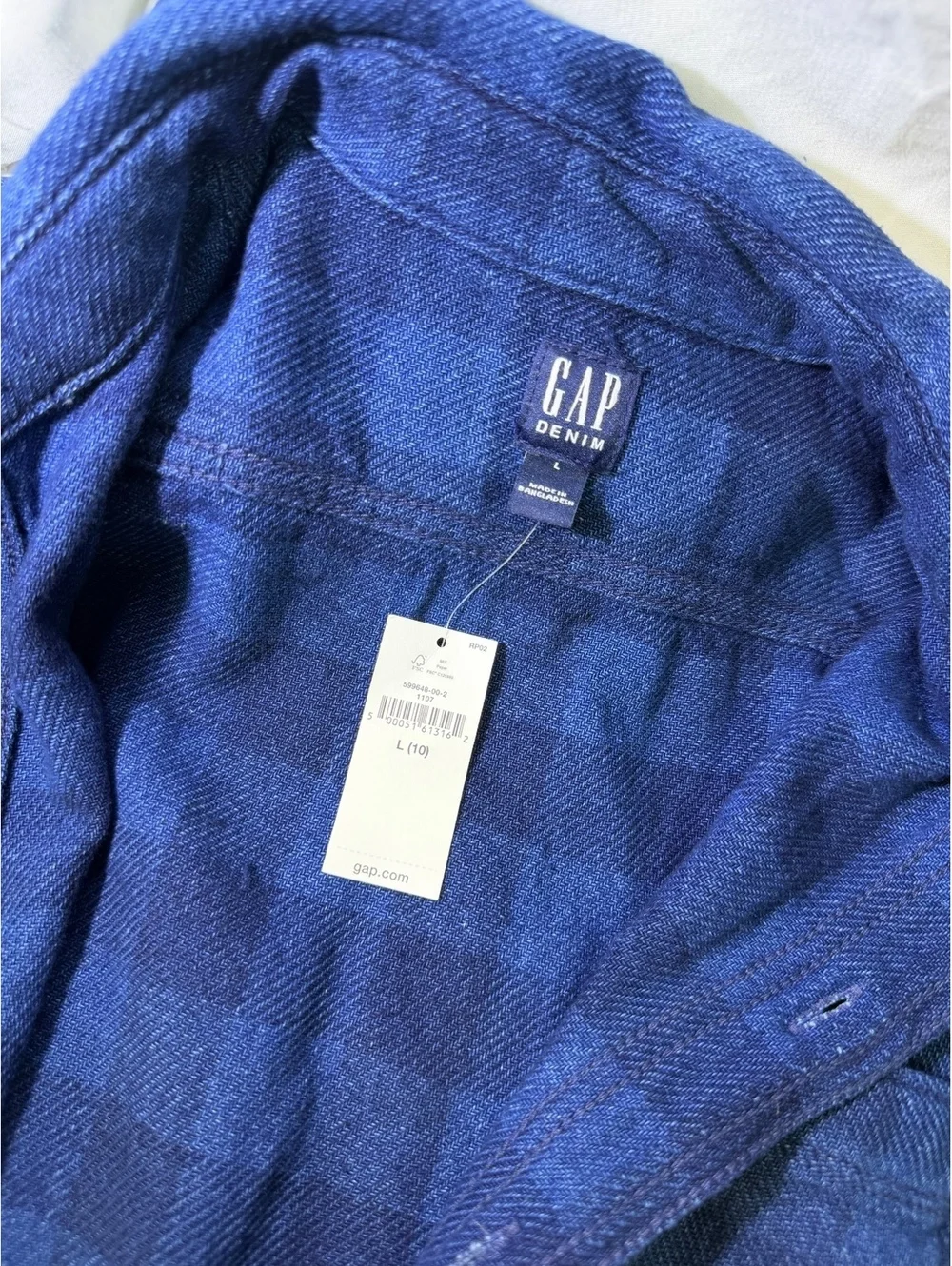Brand New with Tags (NWT) Gap Kids Indigo Buffalo Check Long-Sleeve Shirt
