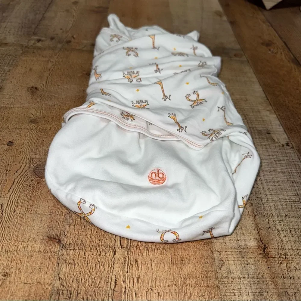 Nested Bean -  Zen 100% Cotton Swaddle Wrap giraffe 7-18lb  S/L
