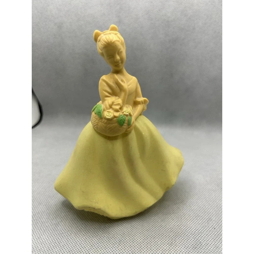 Vintage Avon Cotillion Girl Flower Basket Cologne Bottle 5 5/8