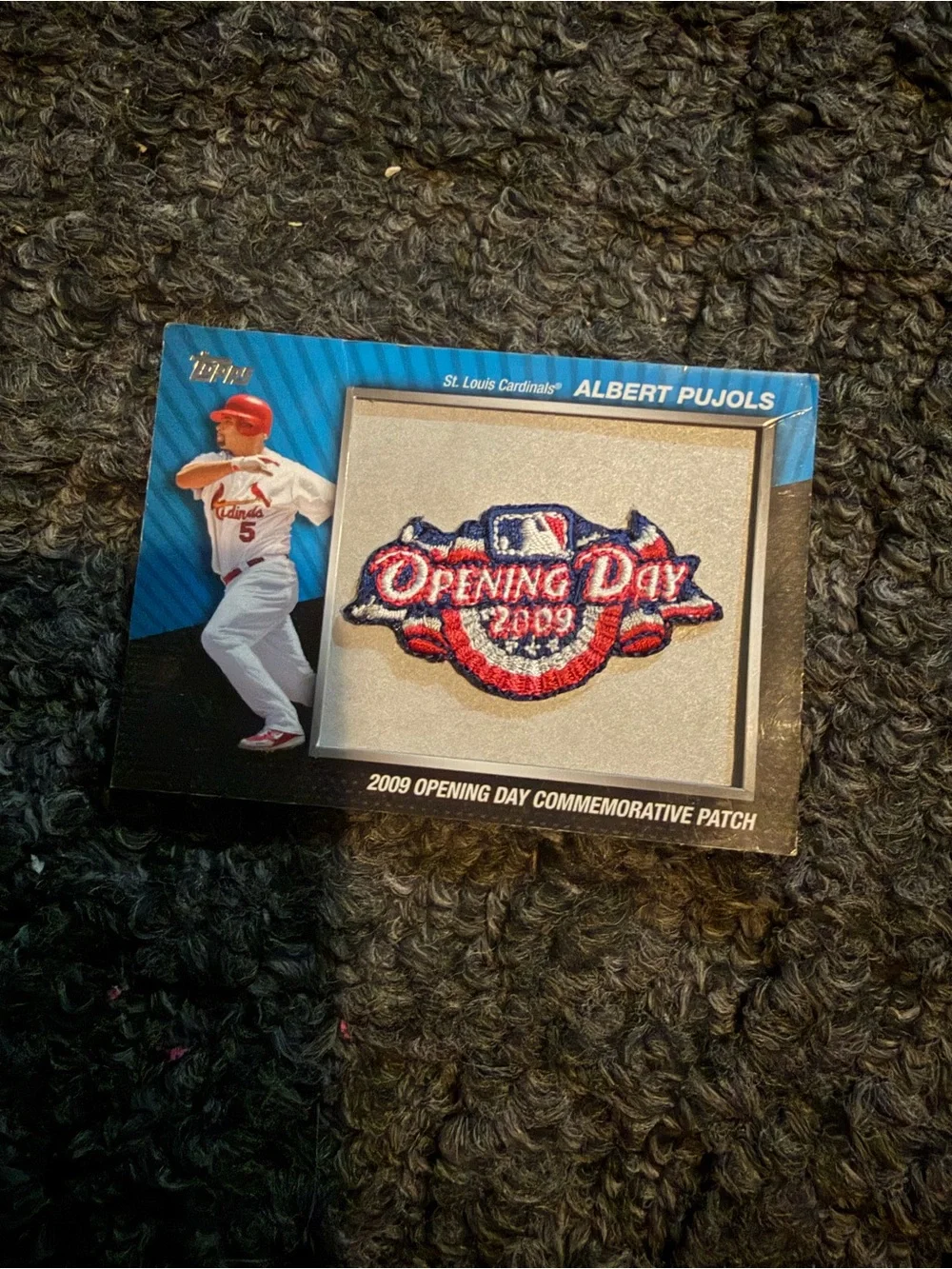 Albert Pujols cardinals opening day 2009 patch.