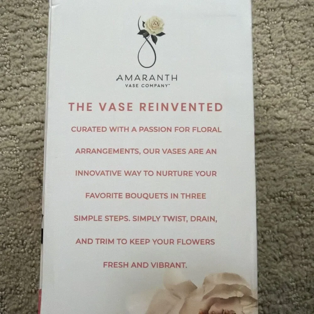 Amaranth Vase Company never used