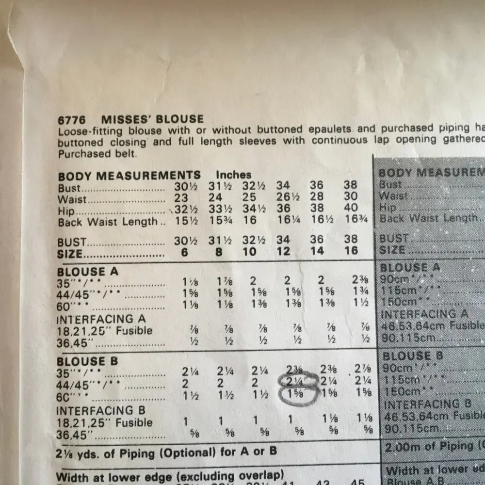 Butterick pattern 6776