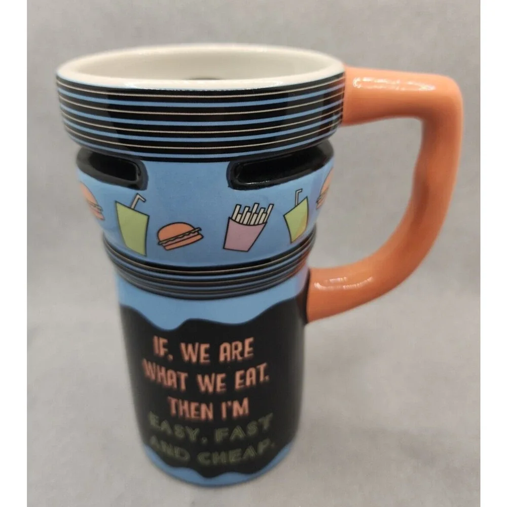 If we are what we eat, then I'm easy, fast and‎ cheap 6.5 Tall Large Mug