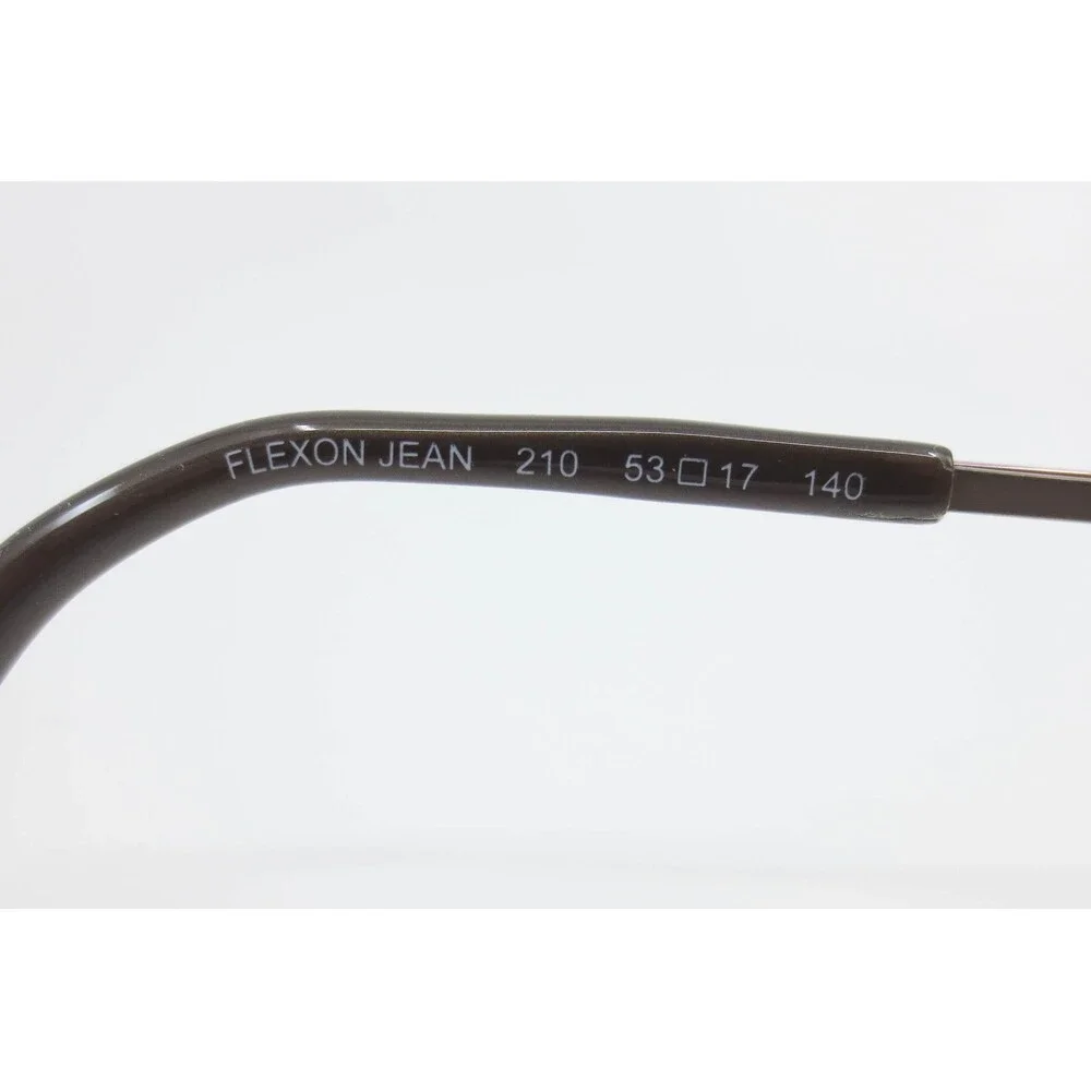 Flexon Jean 210 Brown Rectangle Eyeglasses Frames 53-17-140 Memory Metal Bridge