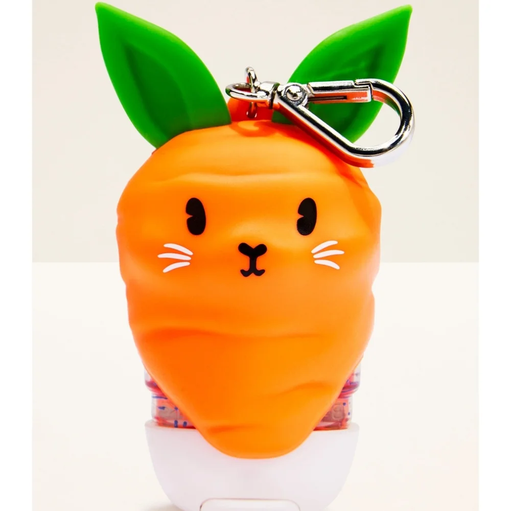 Bath Body Works Easter Bunny Carrot Pocketbac Hand Sanitizer Holder NEW Rare