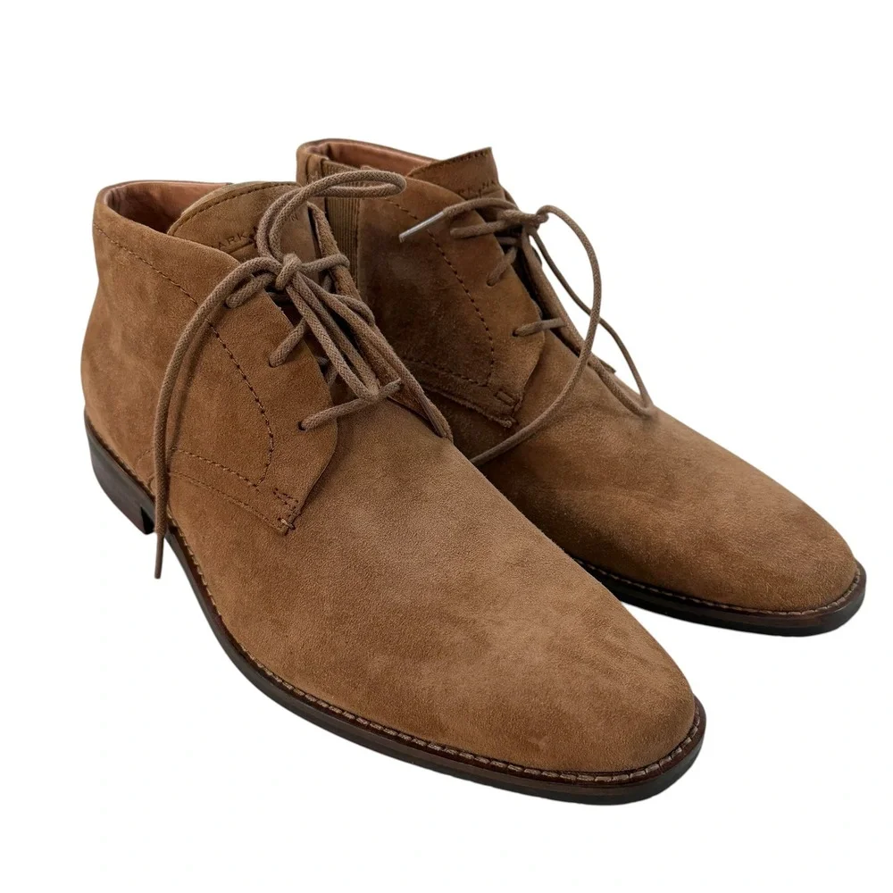 Mark‎ Nason Brown Camel Suede Memory Foam Lux Chukka Desert Boots Size 8 NWOB