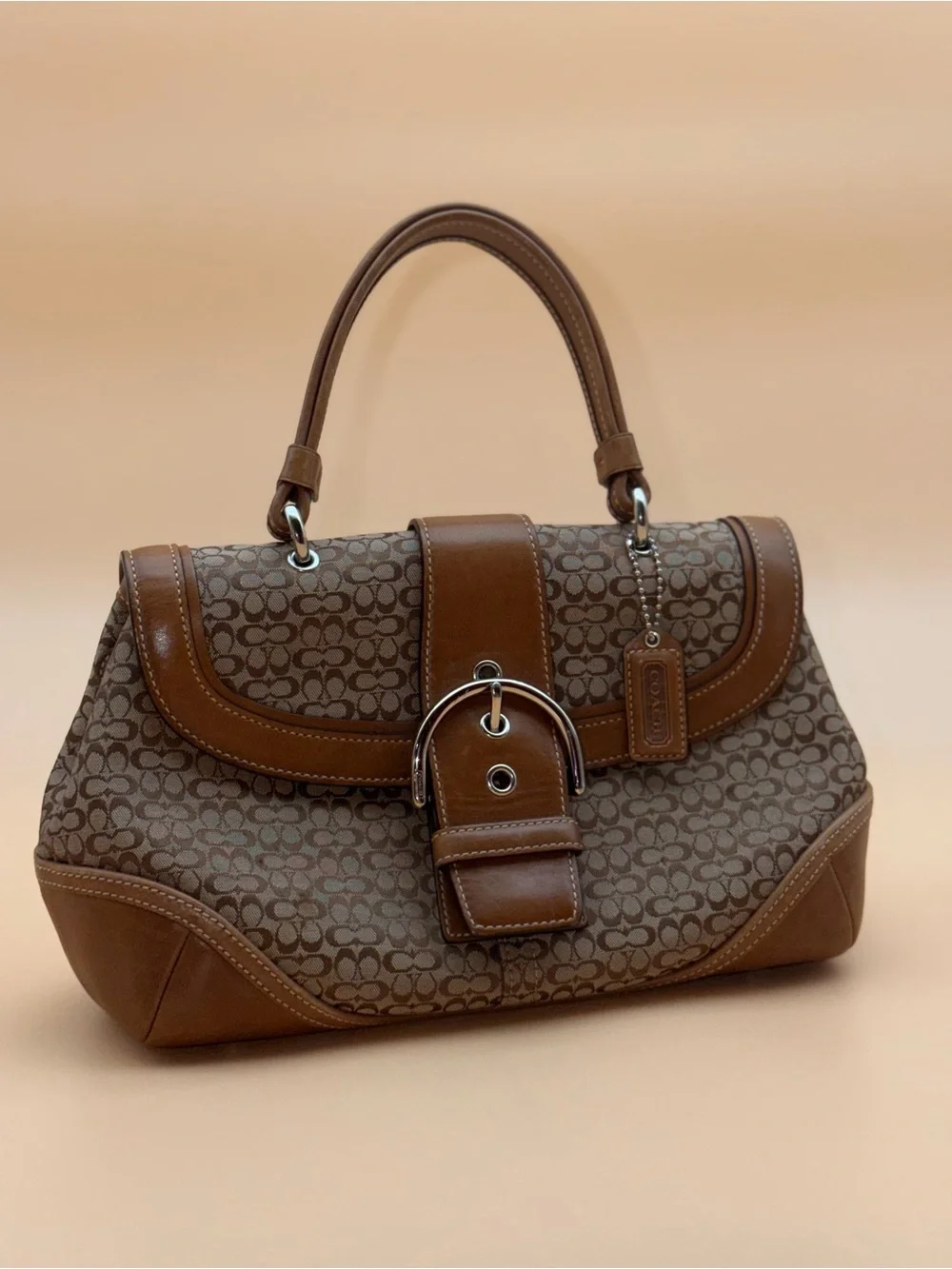 Coach Soho Brown Signature Canvas Satchel