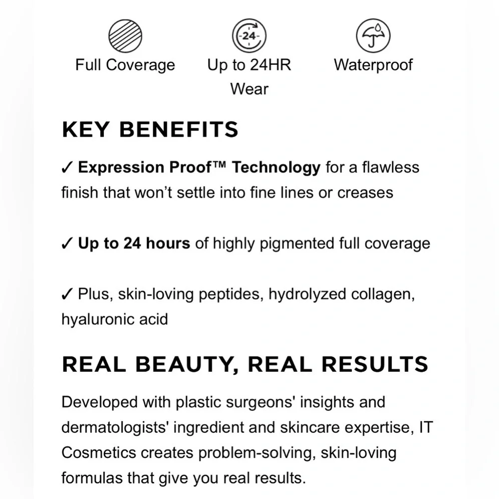 it cosmetics for… concerns bye