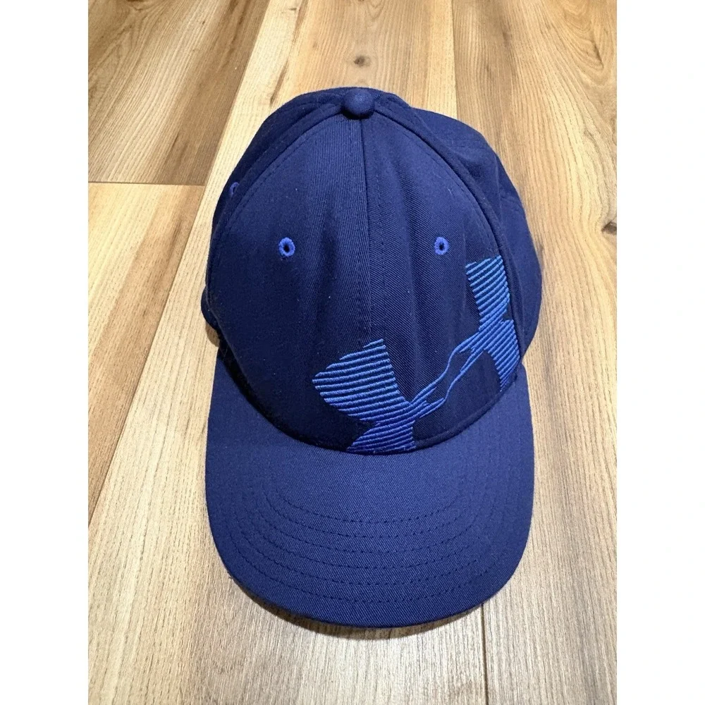 Under‎ Armour Baseball Hat Navy Blue M/L Stretch Band Casual Summer MD/LG