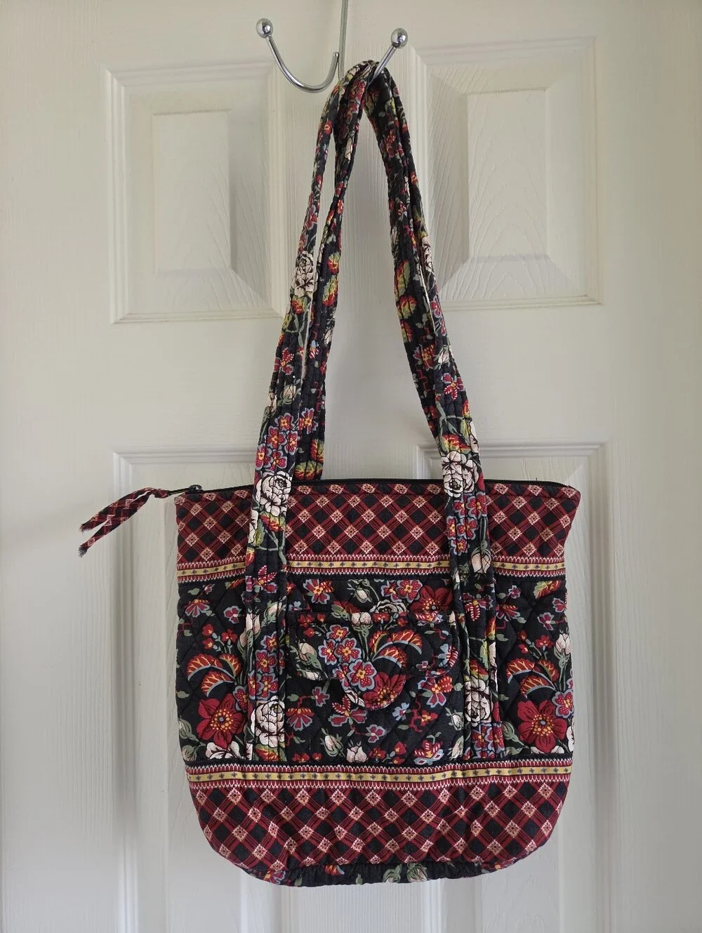 Vintage Vera Bradley Anastasia Tote Bag Quilted Cotton Floral Purse Y2K Retired
