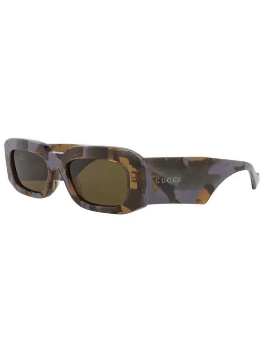 New Gucci Mens Square/Rectangle Havana Havana Brown Fashion Designer Sunglasses