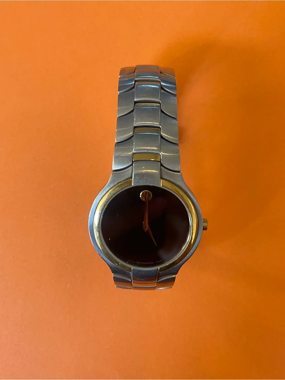 Movado black bezel design