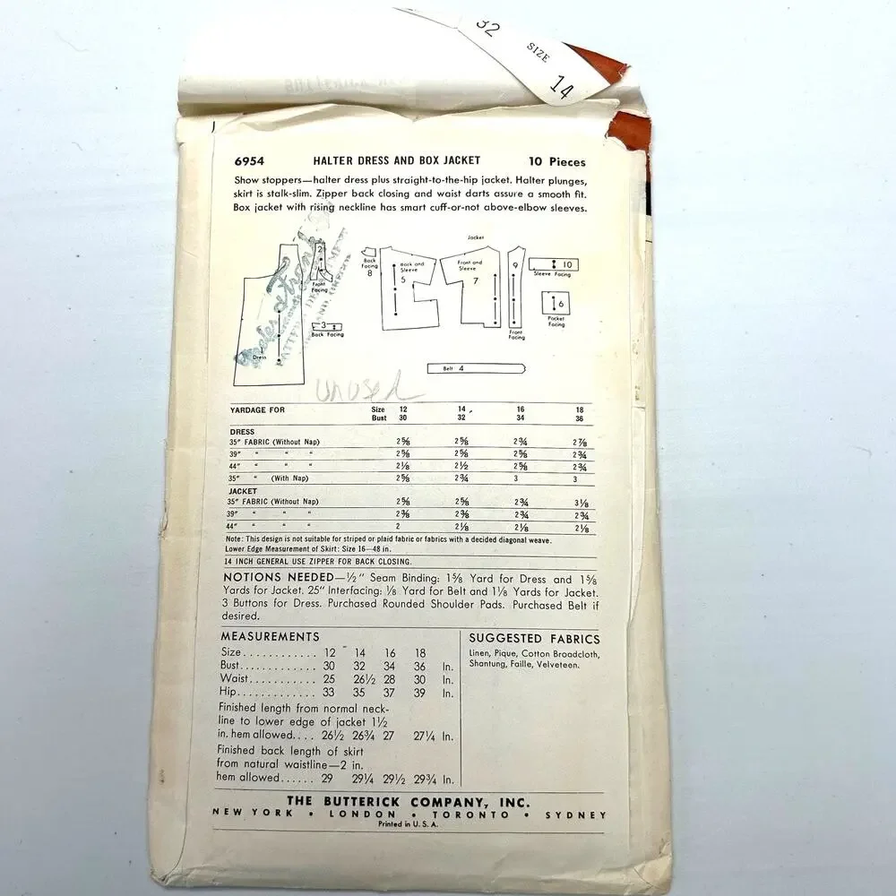 Butterick vintage pattern