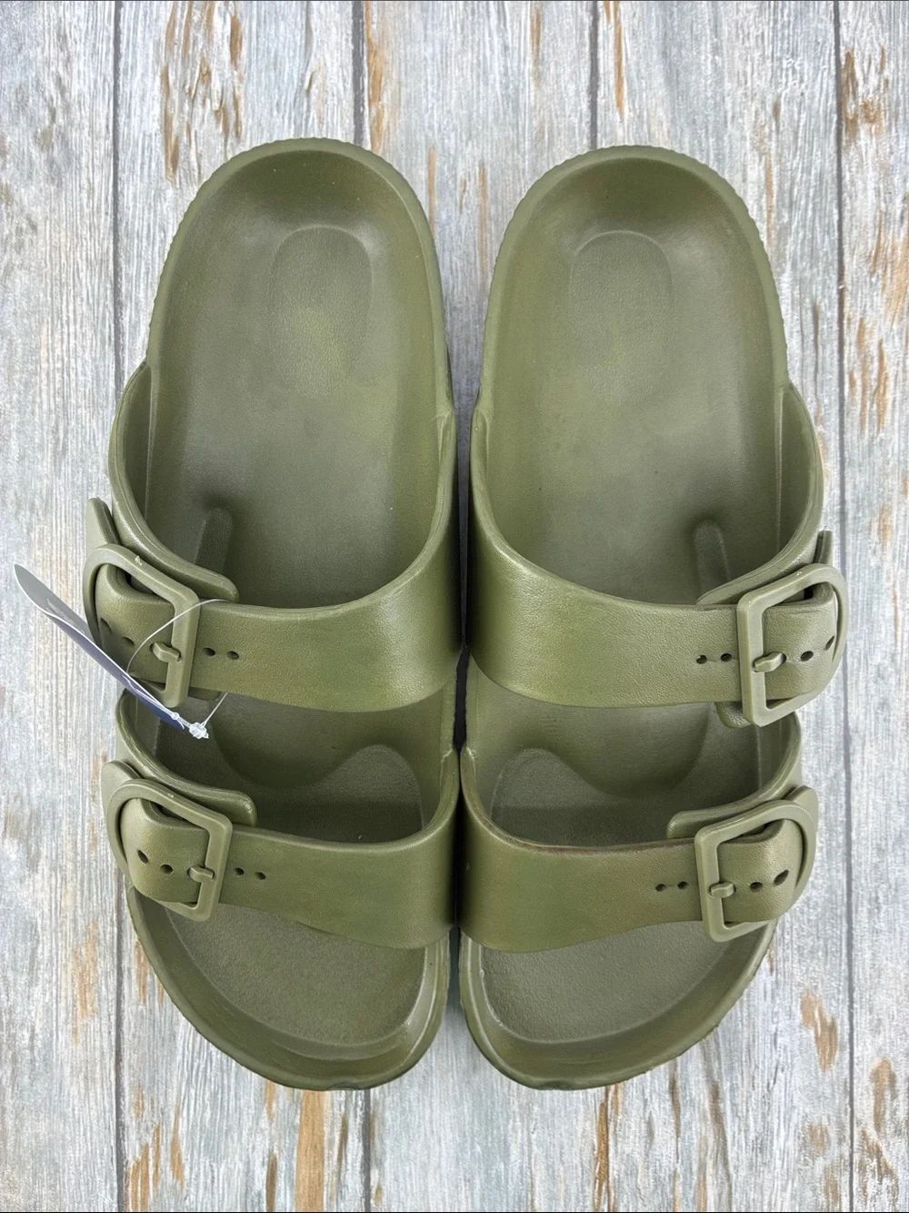 Men’s Two Buckle Slide Sandals Shoes Size 13