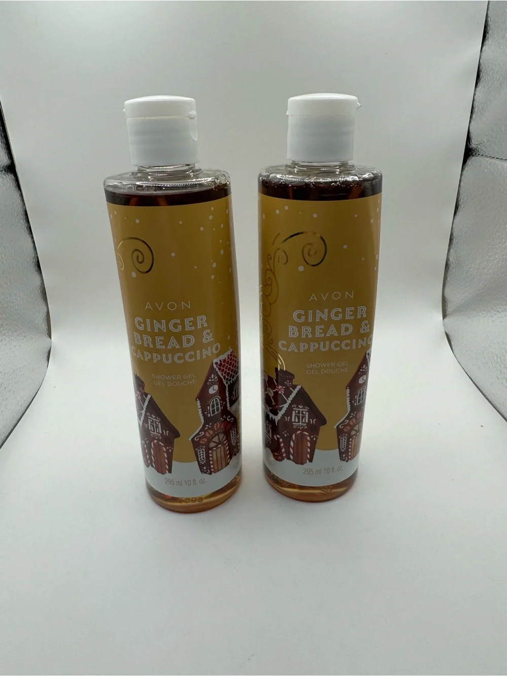 Set of 2 2018 Avon Gingerbread & Cappuccino Shower Gels NEW‎