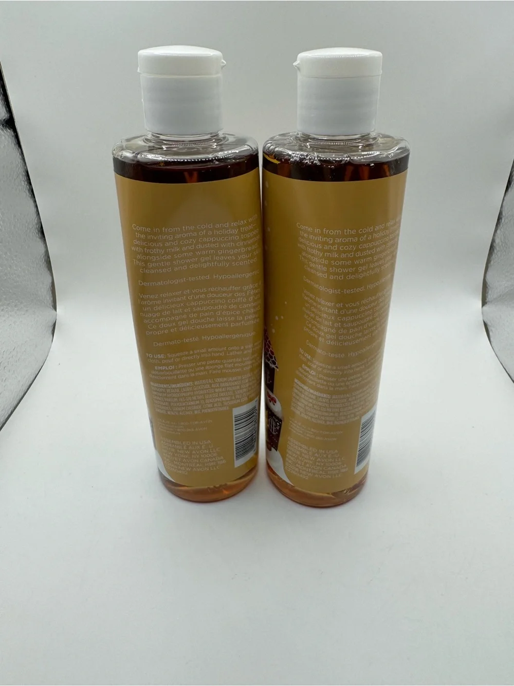 Set of 2 2018 Avon Gingerbread & Cappuccino Shower Gels NEW‎