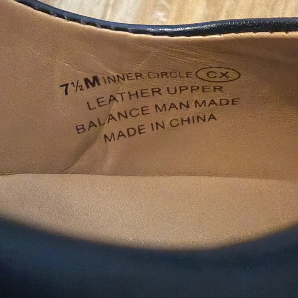 Aerosoles Heelrest Inner Circle Navy Leather Wedge Pumps Shoes 7.5M Low Heel