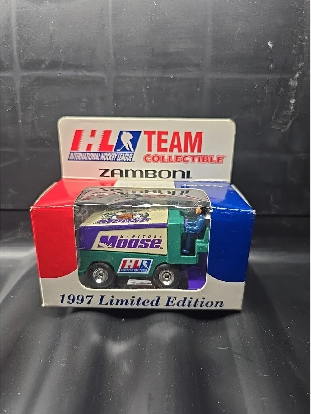1997 White Rose Collectibles IHL Hockey Manitoba Moose Mini Zamboni