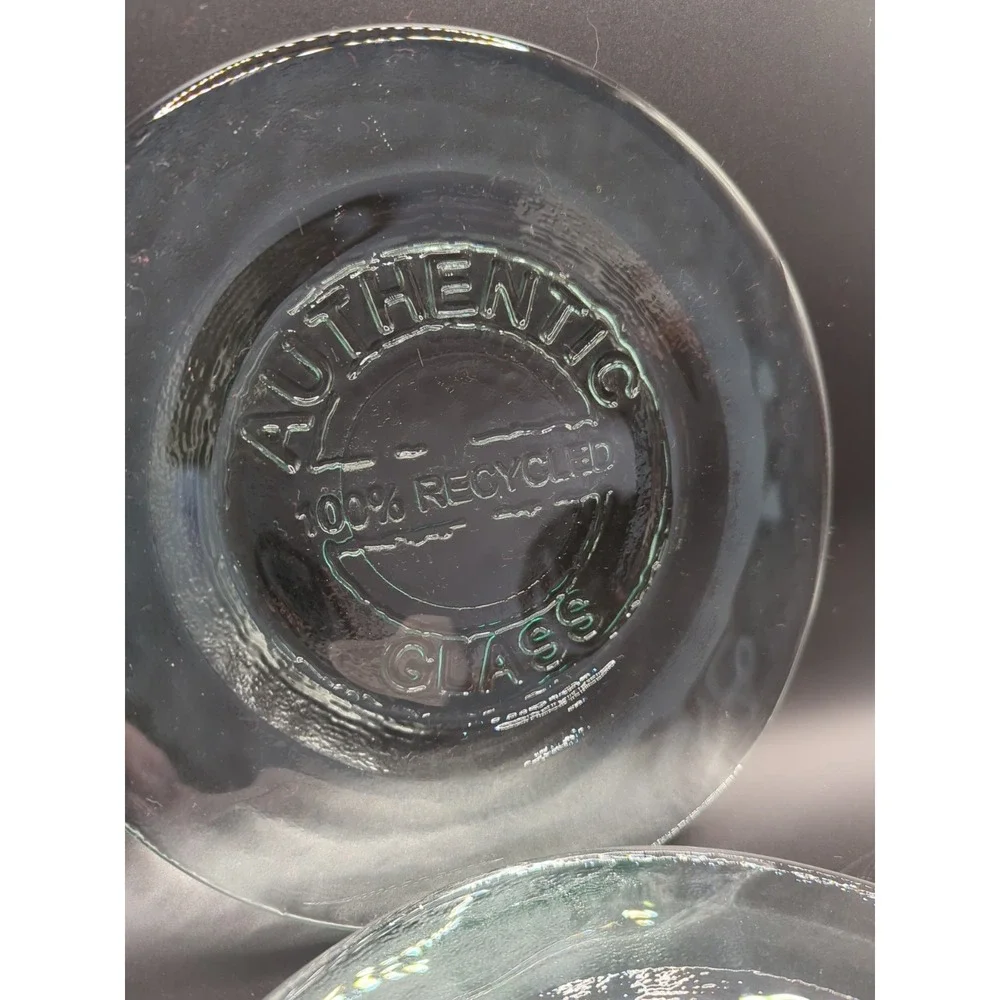 Vidrios San Miguel Recycled Glass Salad Plates 7.5 Inch Clear Set of 2 Spain
