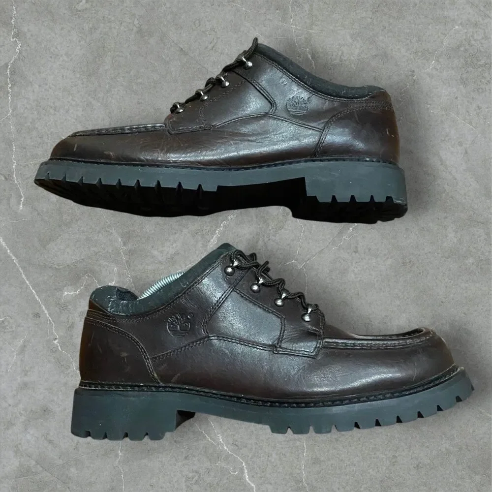 Timberland Vintage Moc Toe Oxford 80027 Dark Brown Leather Shoes Men's Size 13