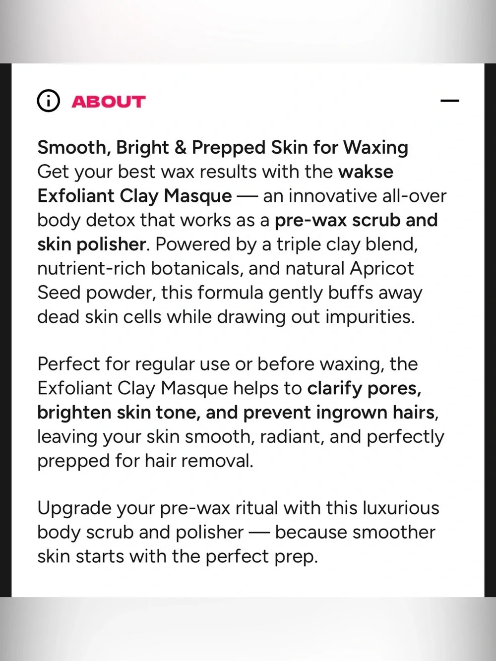 🌿 WAKSE Face & Body Exfoliant Masque Clay
