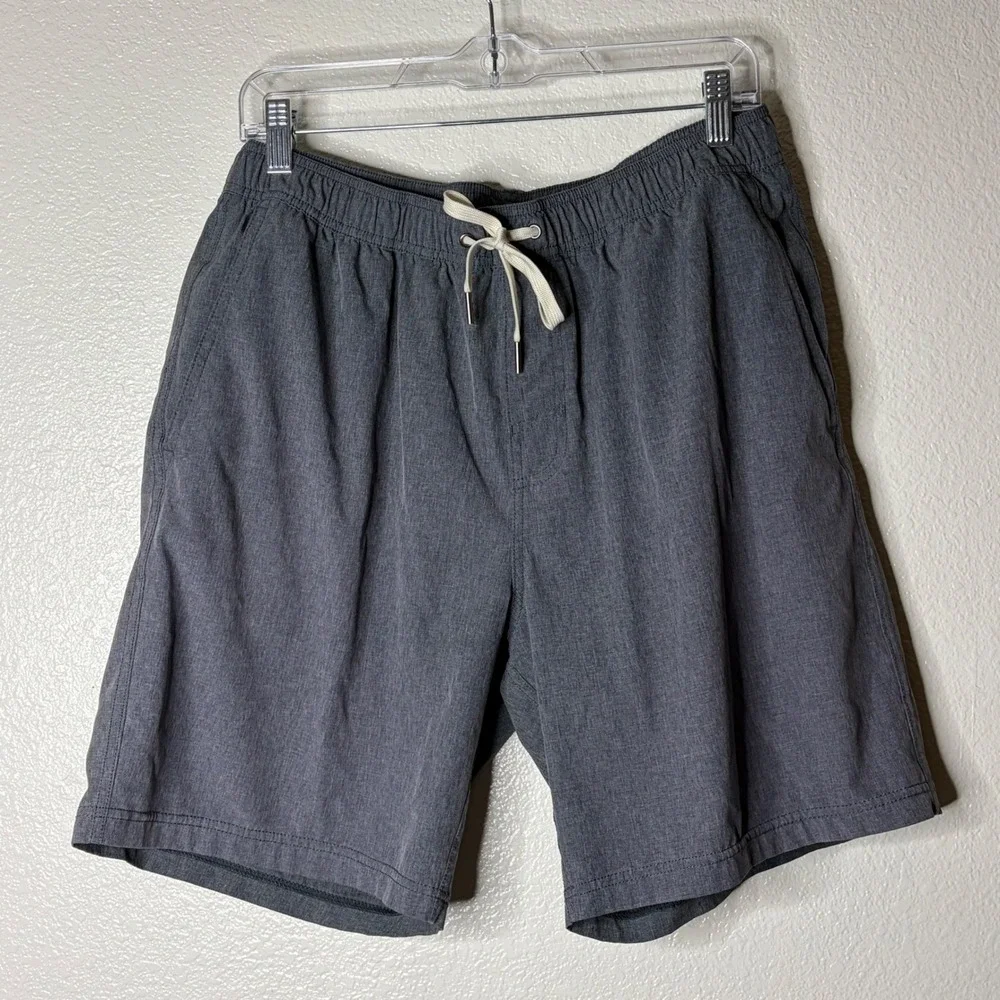 Fair Harbor The Anchor Mens Swim Shorts Gray Stretch Trunks Size L 8in
