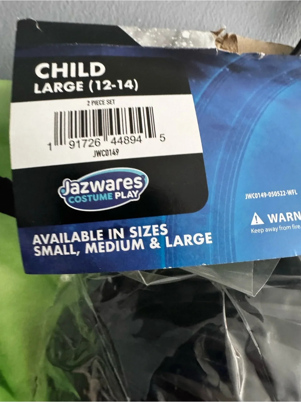 Jazwares costume hulk large