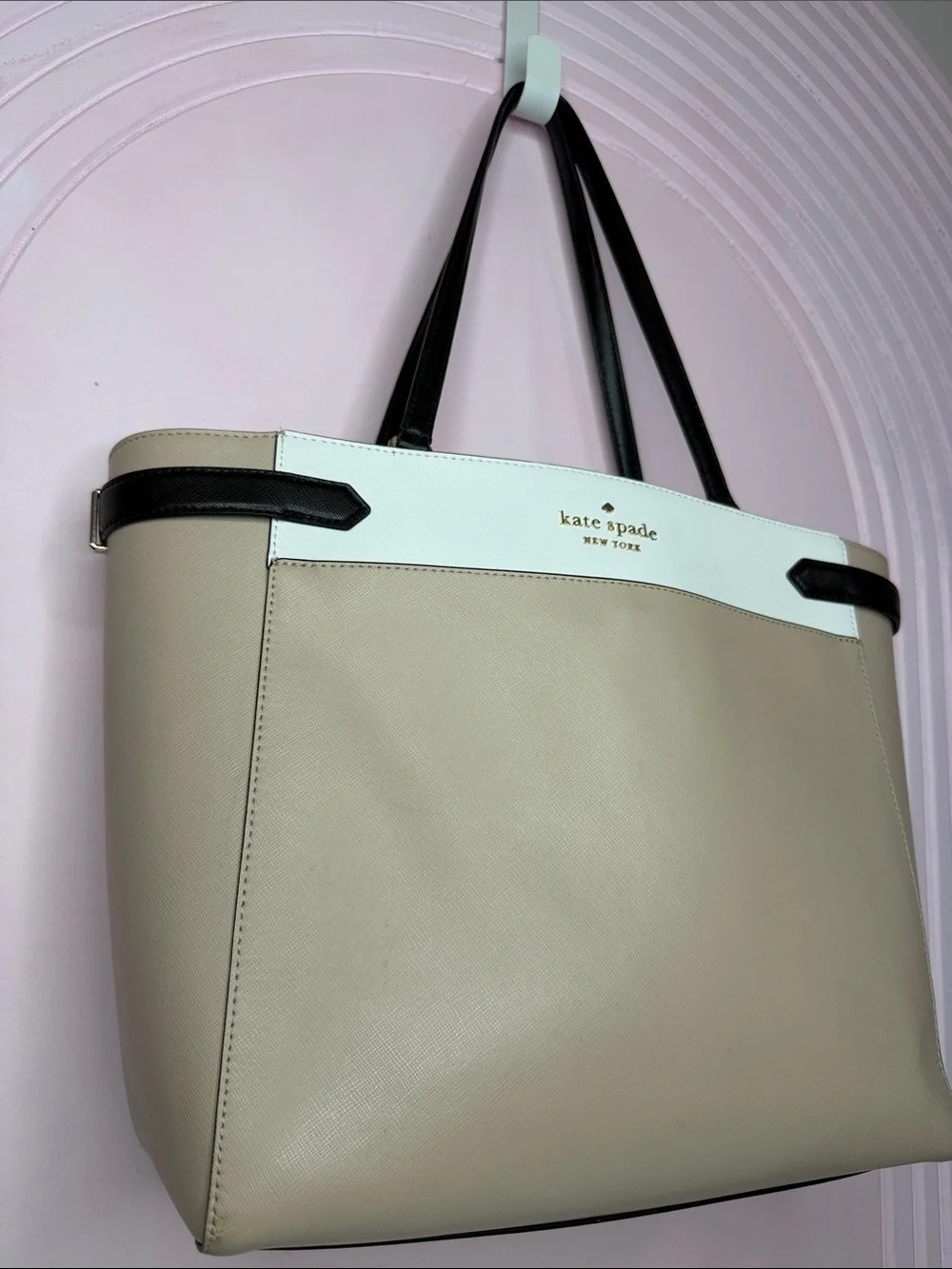 kate spade white look beige