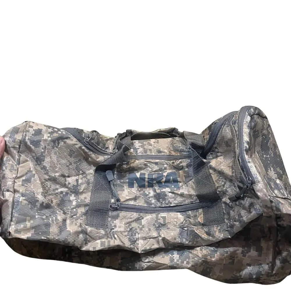 NRA Digital Camo Duffel‎ Bag Gym Travel Overnight Bag Military Style Lightweight