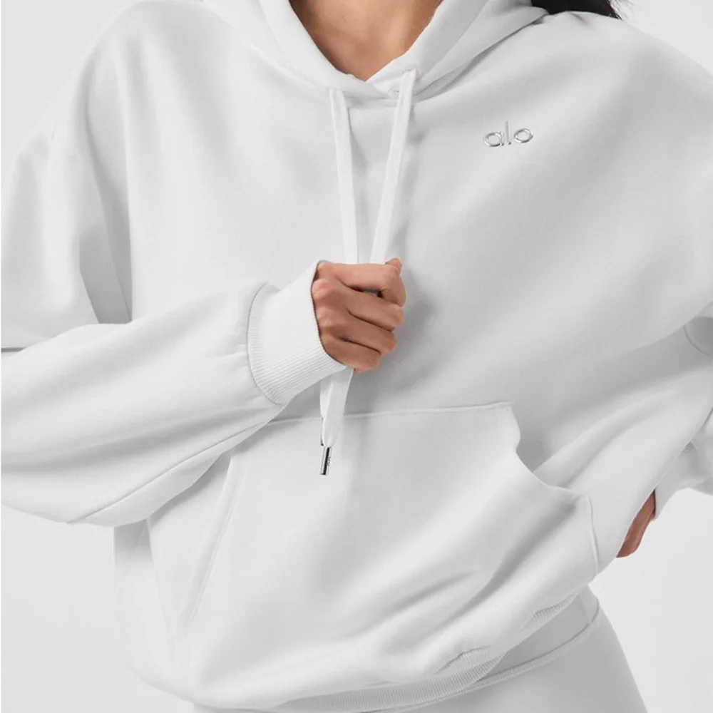 ALO Yoga Women's Accolade White Hoodie