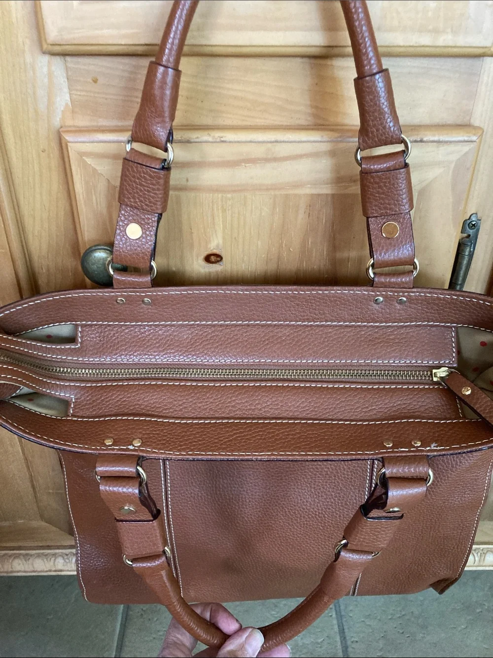 kate spade structured leather