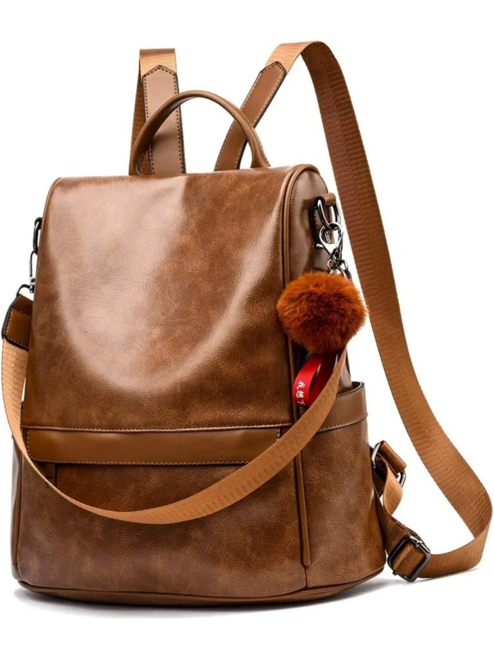 Stylish Anti-Theft PU Leather Women’s Backpack Purse & Casual Shoulder Bag
