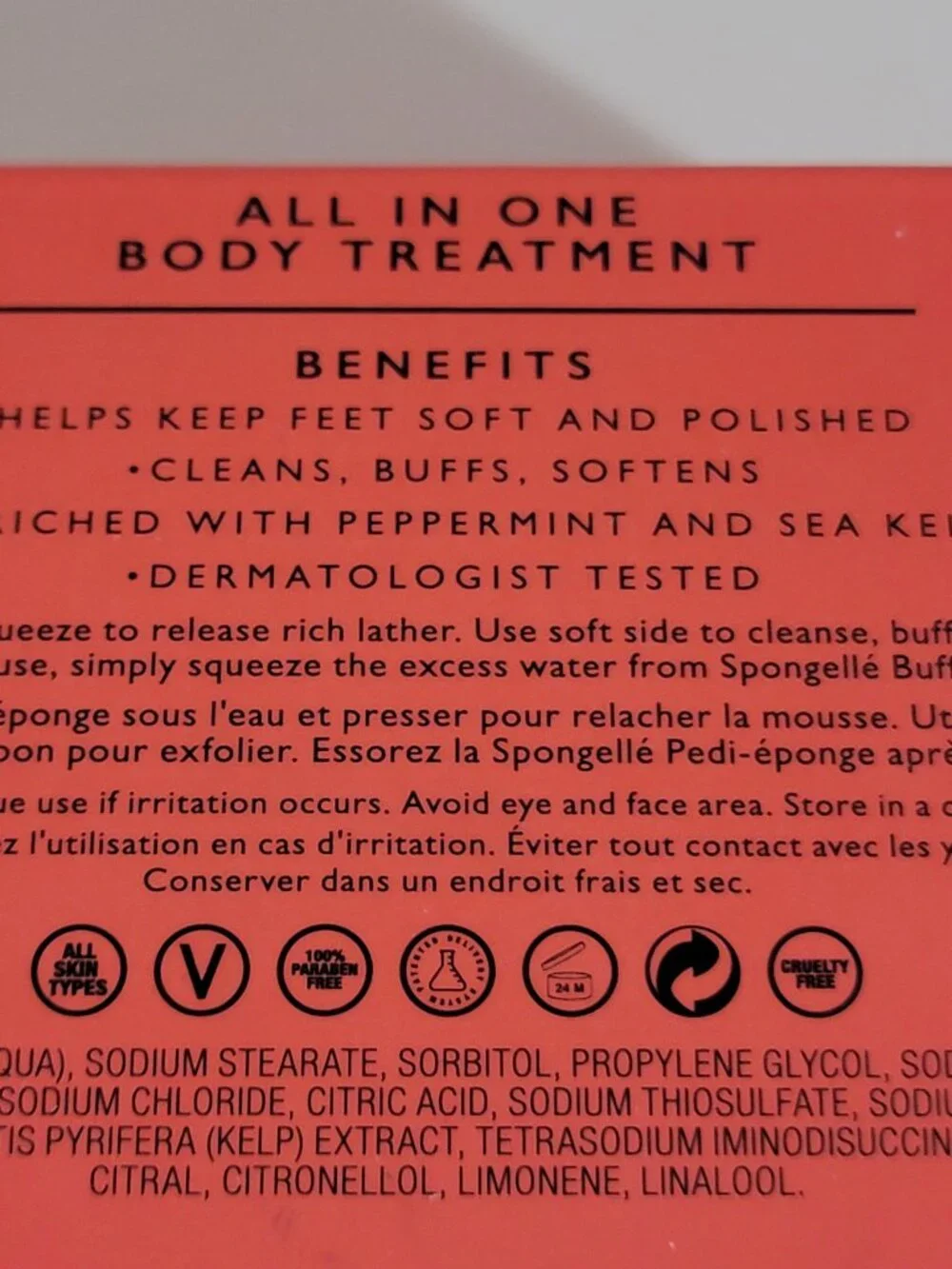 Spongelle grapefruit pedi