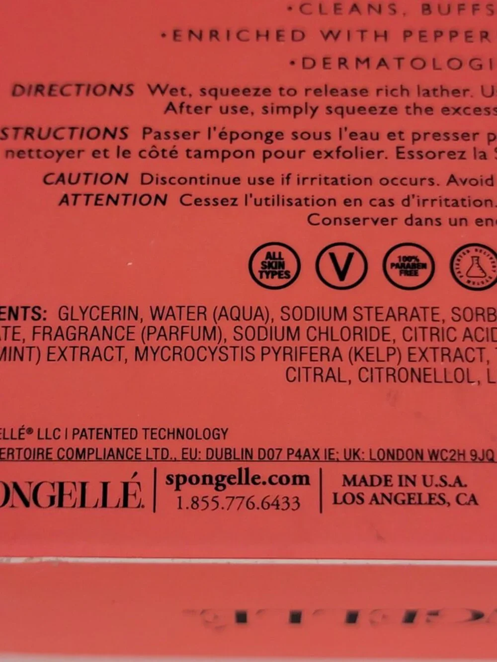 Spongelle grapefruit pedi