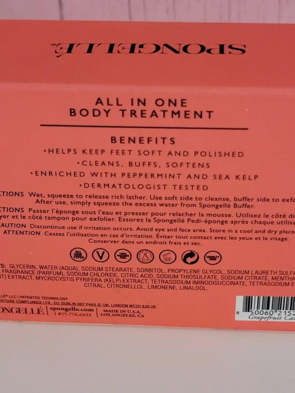 Spongelle grapefruit pedi