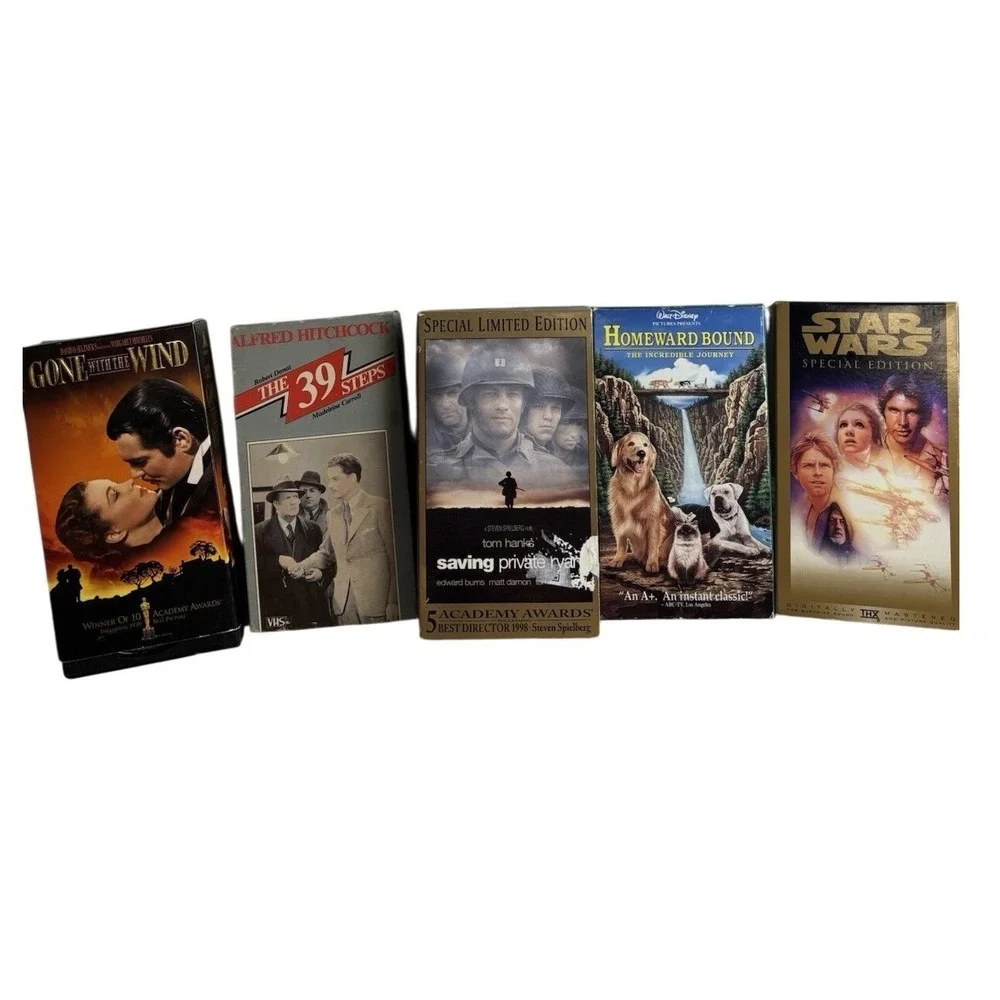 VHS Lot Gone w The Wind 39‎ Steps Saving Private Ryan Homeward Bound Star Wars