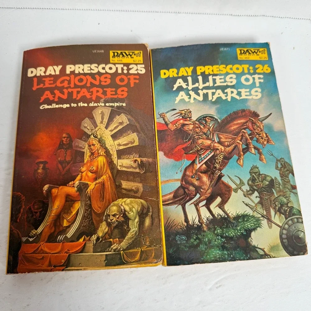 Dray Prescot 25 26 Legions Allies of‎ Antares 1981 1st Print DAW Sci-Fi Books