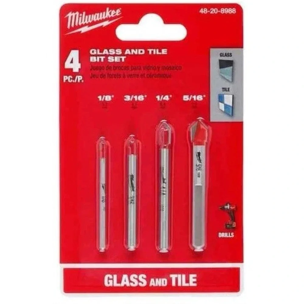 Milwaukee 48-20-8988 Glass and Tile Bit Set