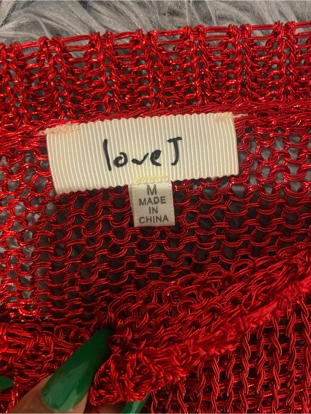 love J vibrant red
