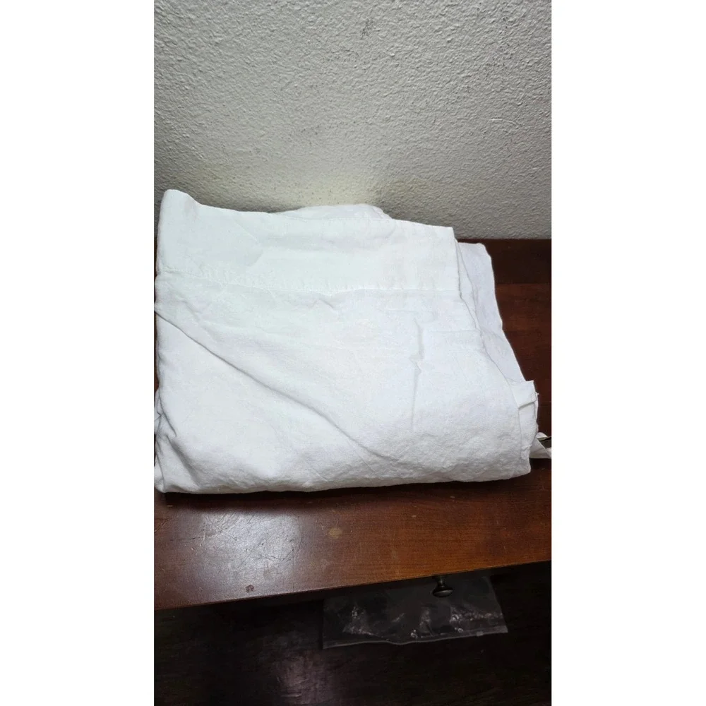 Passport to India White Linen Twin Flat Bedding Cotton Lined Boho Lightweight