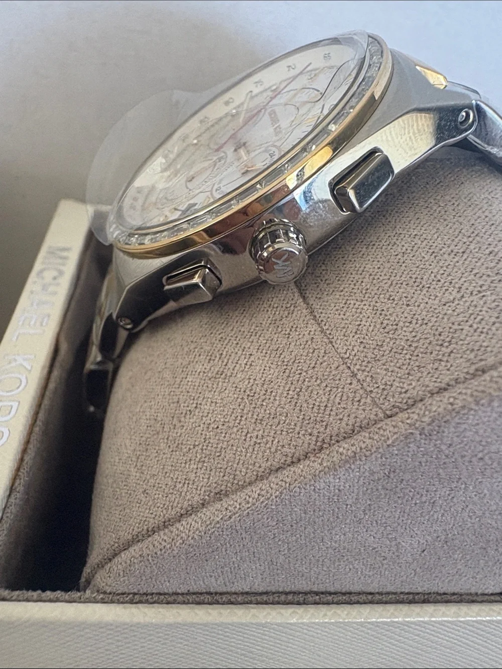Michael Kors Silver and Gold MK6445 Vail Two-Tone Chronograph Watch