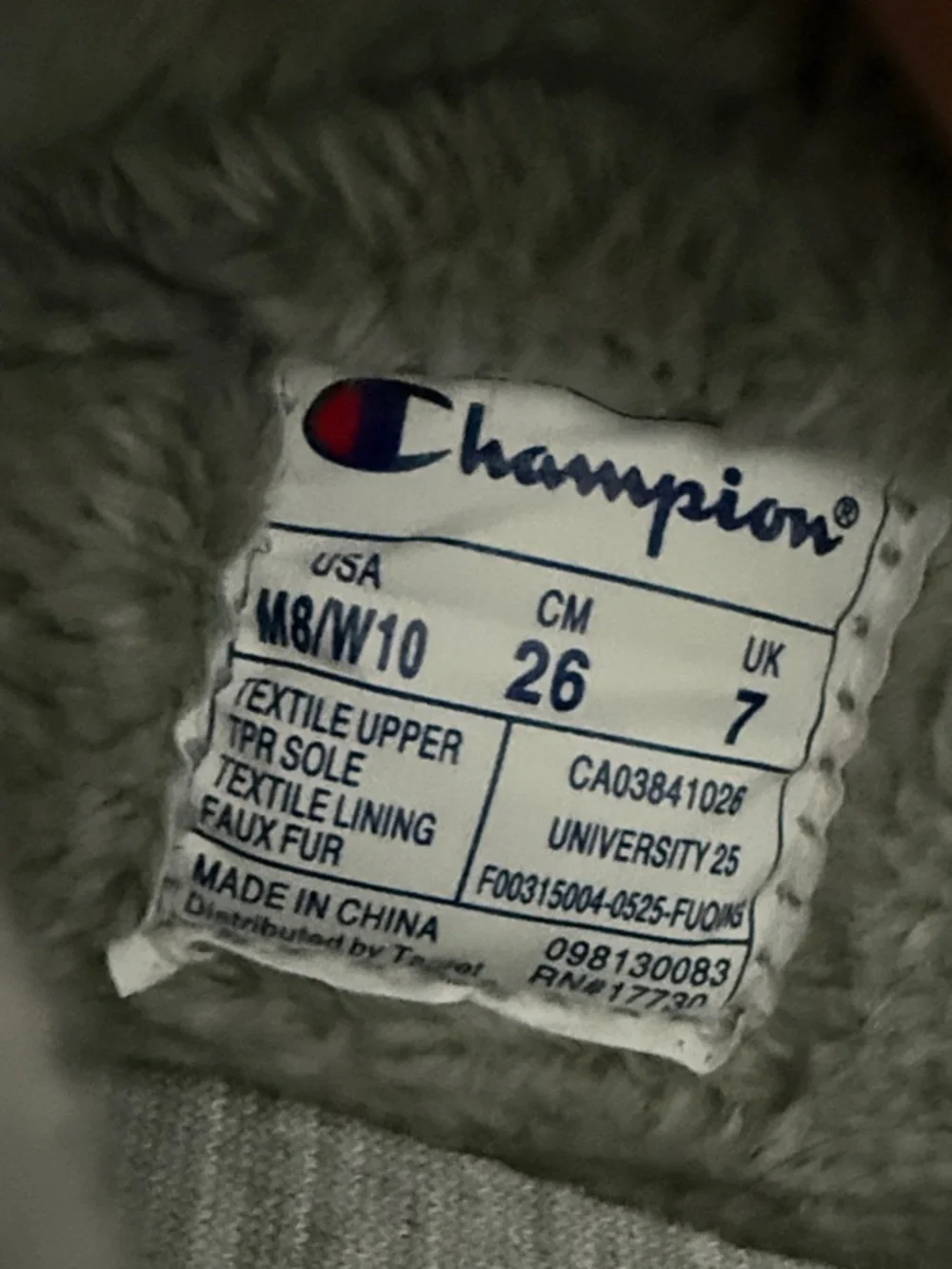 Champion university slippers