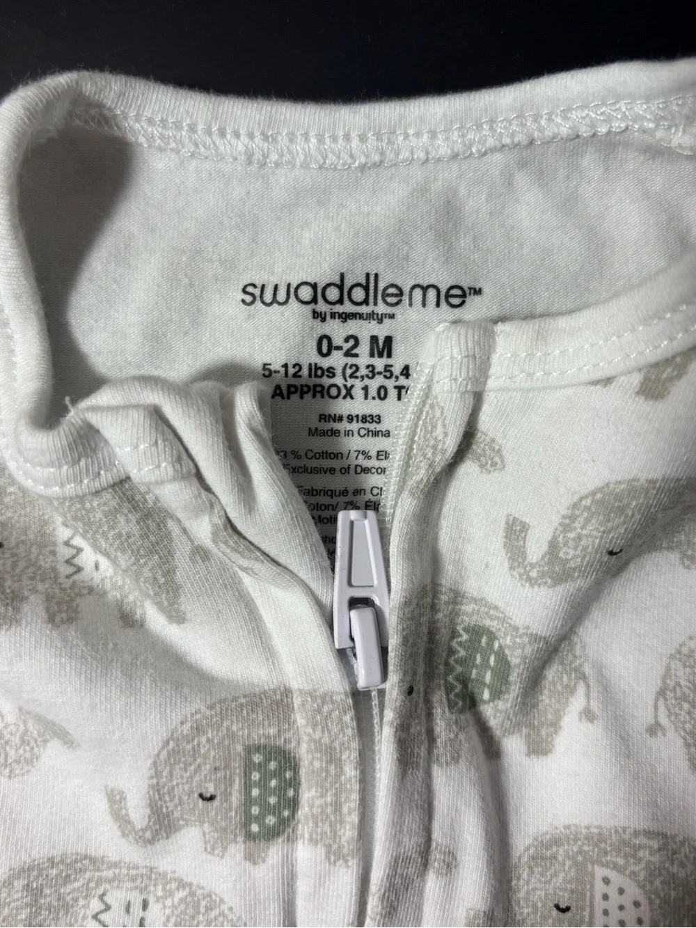 SwaddleMe soft zip