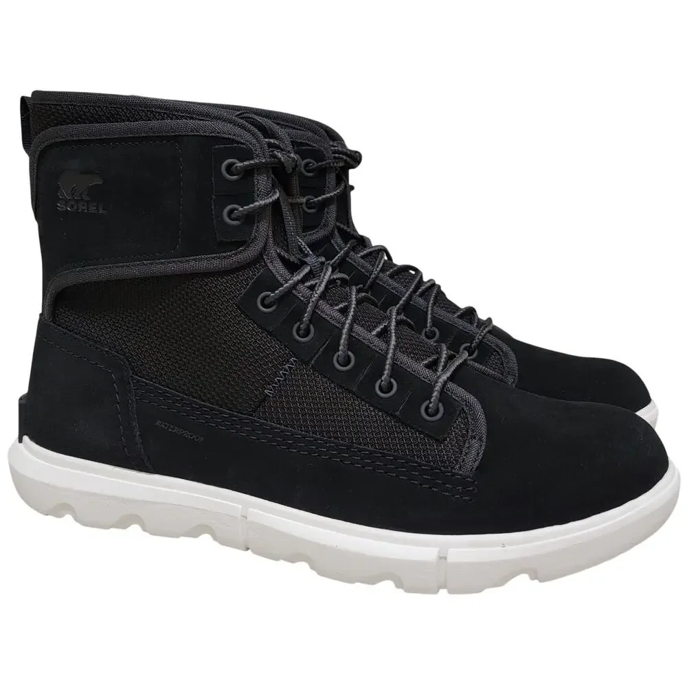 Sorel Men Explorer Mission Waterproof Combat Hiking Boots Size US 11 Black