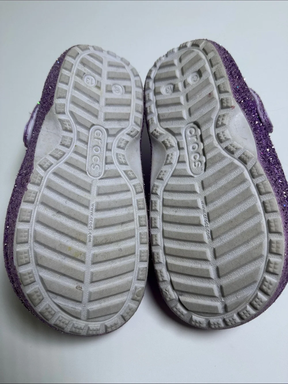 CROCS sparkly purple