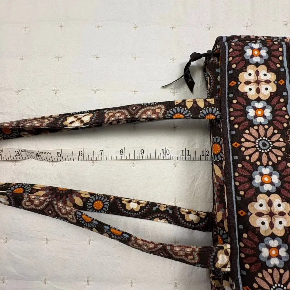 Vera Bradley Laptop Quilted Travel Bag Canyon Floral Brown Retired
