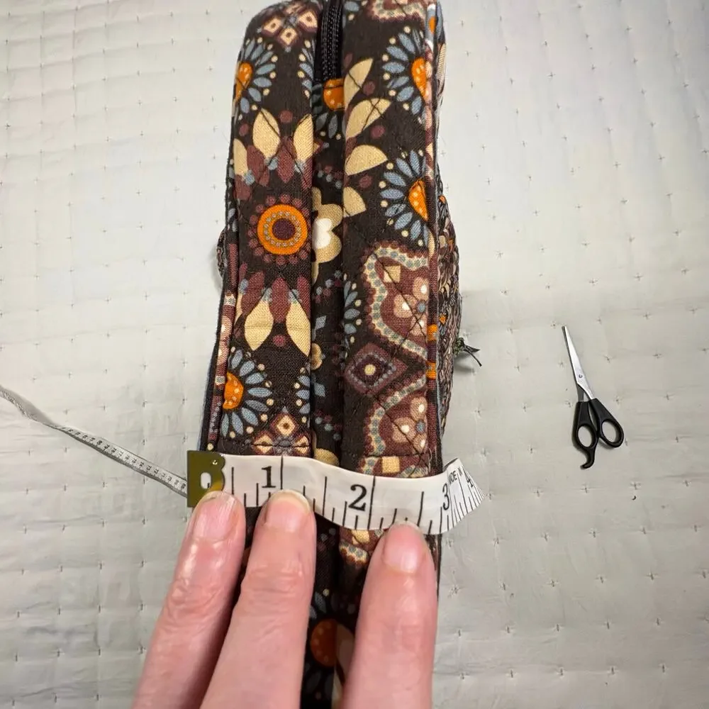 Vera Bradley Laptop Quilted Travel Bag Canyon Floral Brown Retired