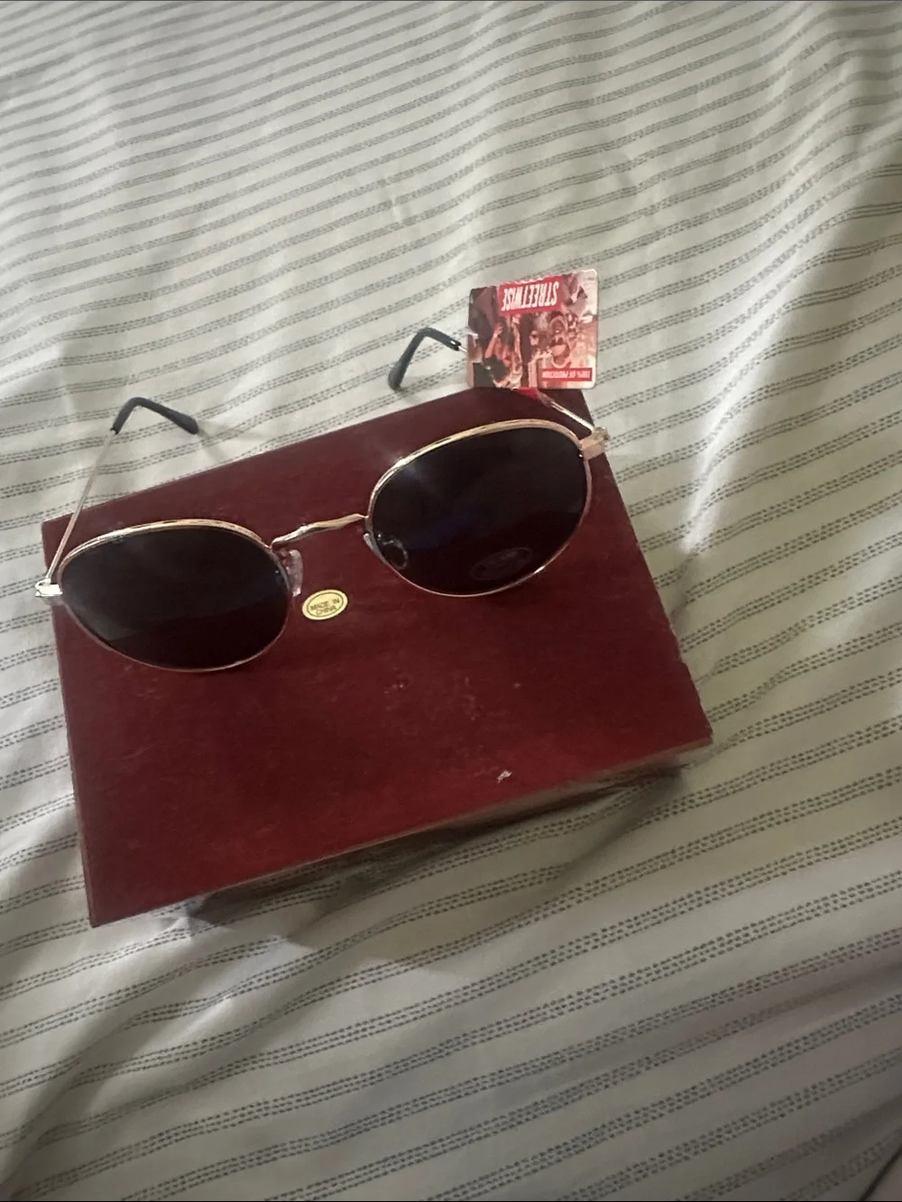 Gold Frame Black Lens Women's Sunglasses