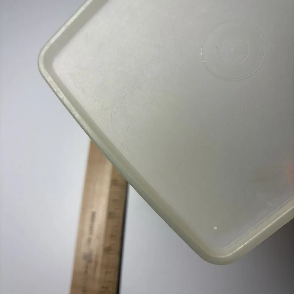 Tupperware Lid Only 671 Replacement Plastic Square Opaque Clear 5x5.5